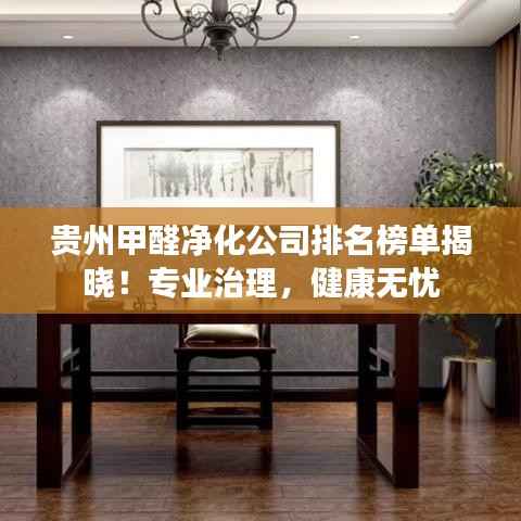 贵州甲醛净化公司排名榜单揭晓!专业治理,健康无忧